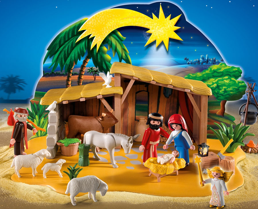 Playmobil Christmas Nativity Manger with Stable Fat Brain Toys