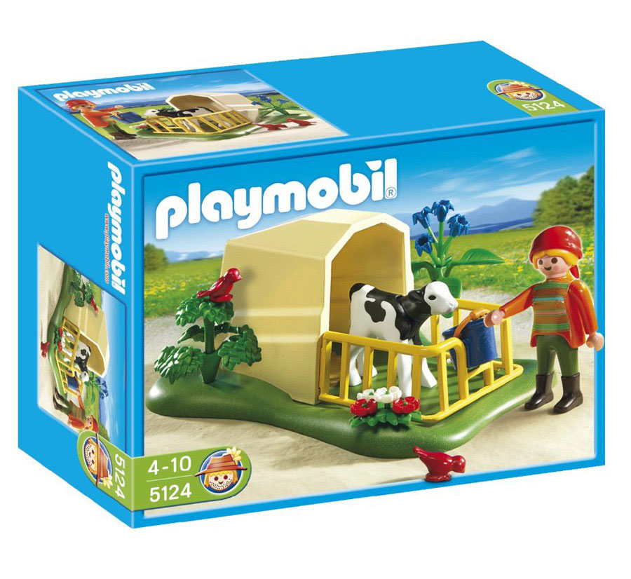 Playmobil Farm Calf Feeder Fat Brain Toys