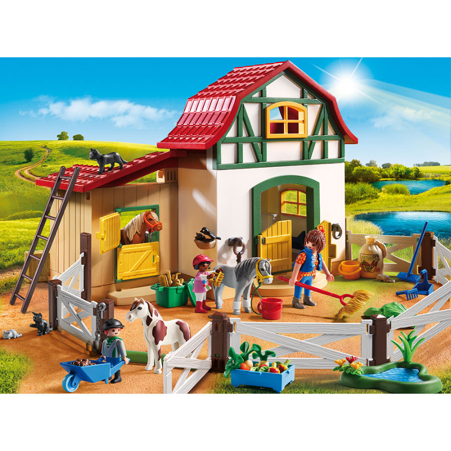 Et bestemt Tilsvarende Flourish Playmobil Pony Farm - Best Building & Construction for Ages 4 to 10