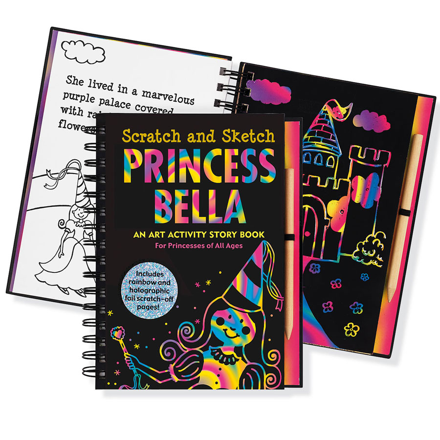 Scratch & Sketch Trace-Along - Princess Bella - - Fat Brain Toys