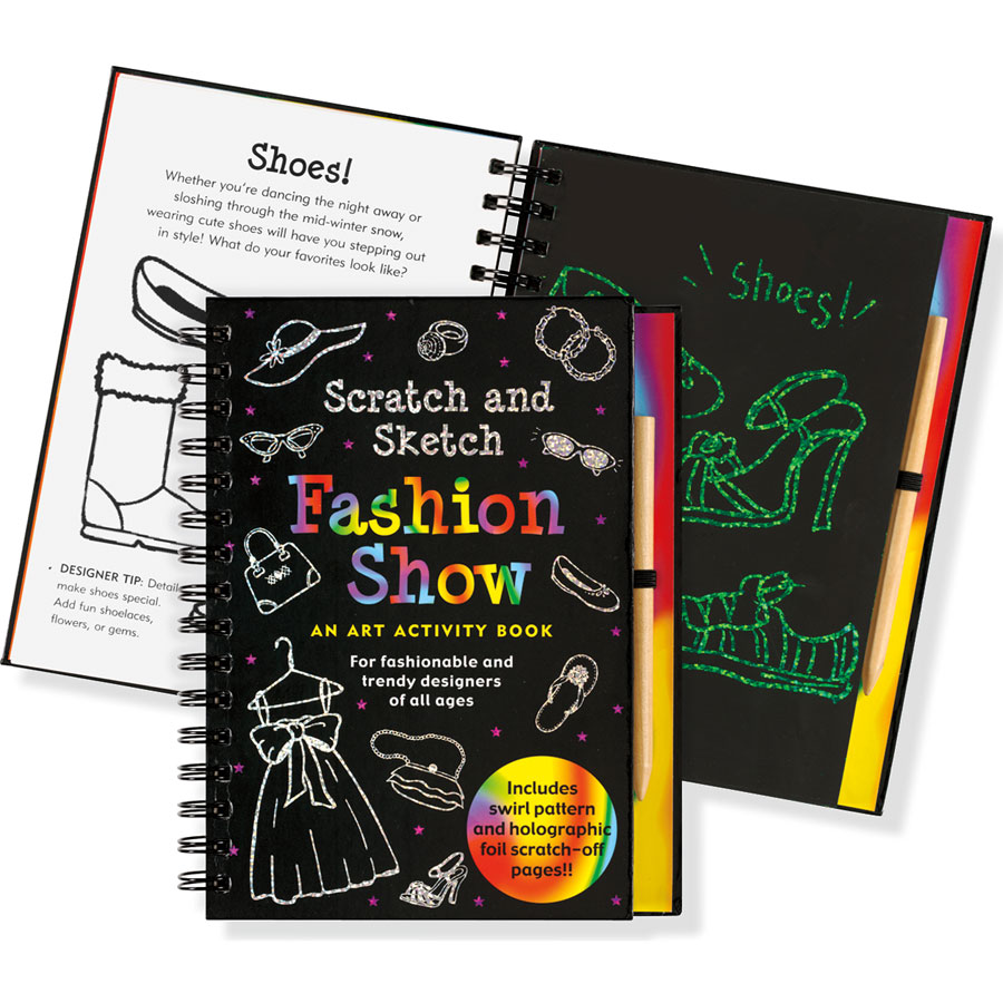 Scratch & Sketch Activity Book Fashion Show Fat Brain Toys