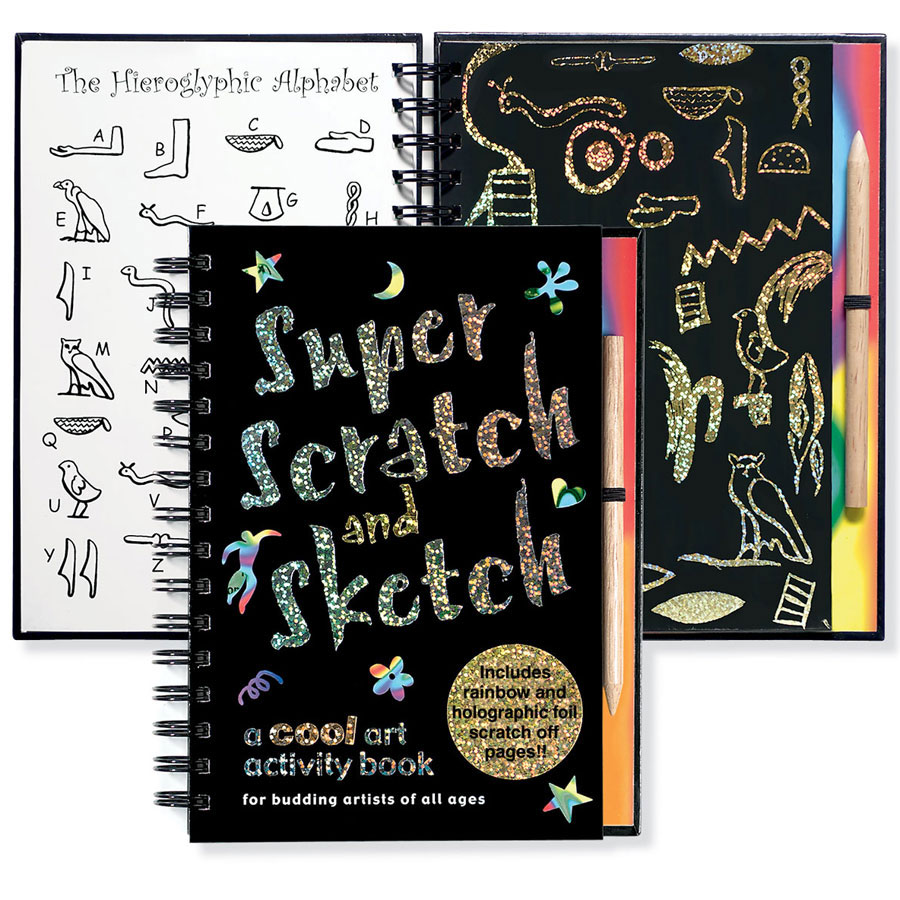 Super Scratch & Sketch A Cool Art Activity Book Fat Brain Toys