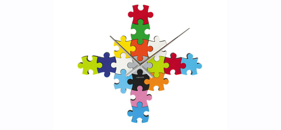 Do It Yourself Puzzle Wall Clock - - Fat Brain Toys