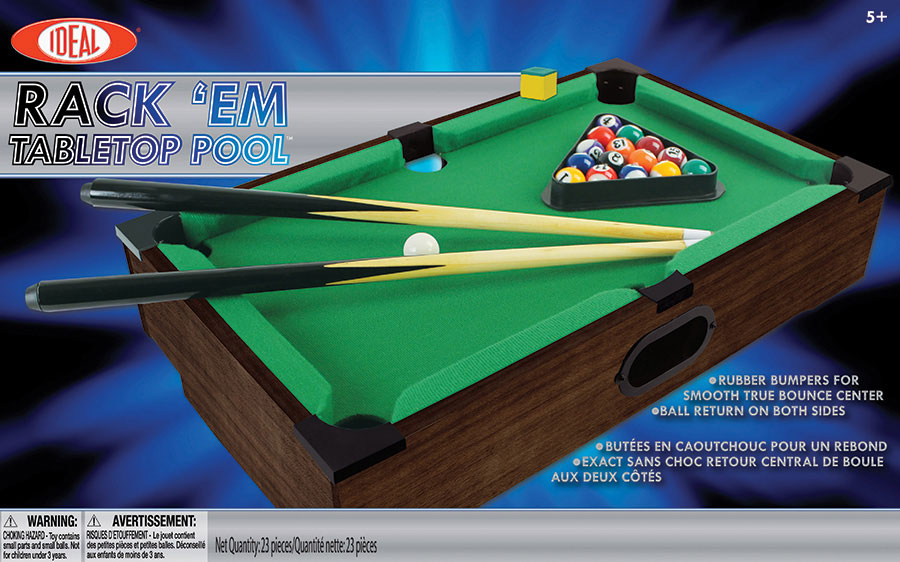 Ideal Rack'Em Tabletop Pool - - Fat Brain Toys