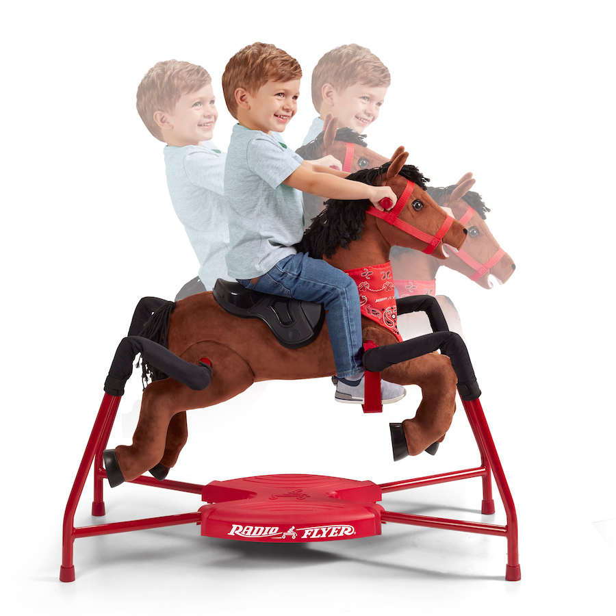 Chestnut Plush Interactive Riding Horse Fat Brain Toys