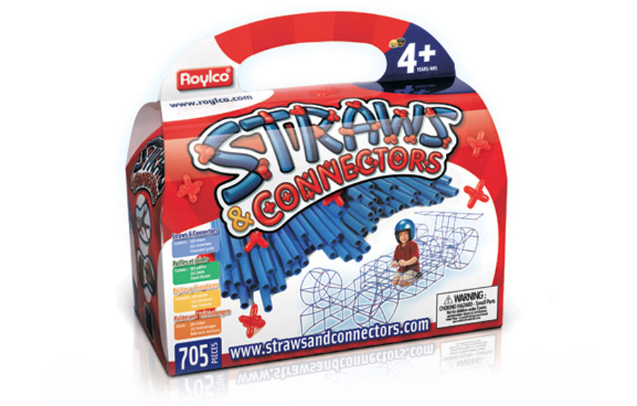 Straws & Connectors Creative Building Set - 705 pc - - Fat Brain Toys