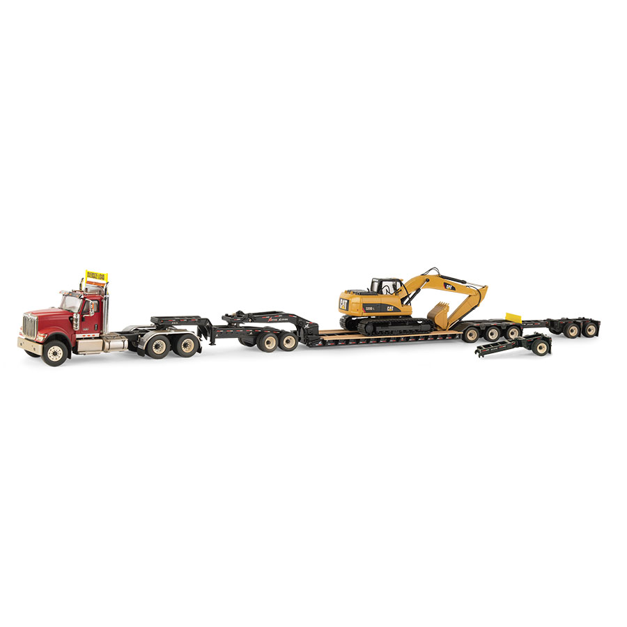 1/50 International HX520 with Cat 320DL Excavator and Trailer -