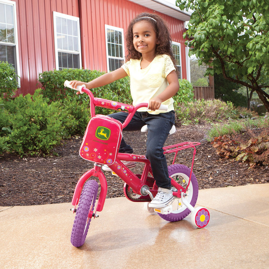 John Deere 12 inch Pink Bike Farm Toys