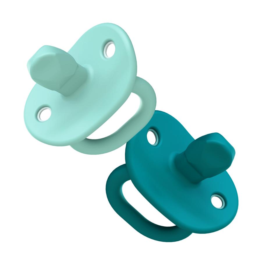 Boon JEWL Orthodontic Silicone Pacifier Stage 1 (0m+) Blue (2pk)