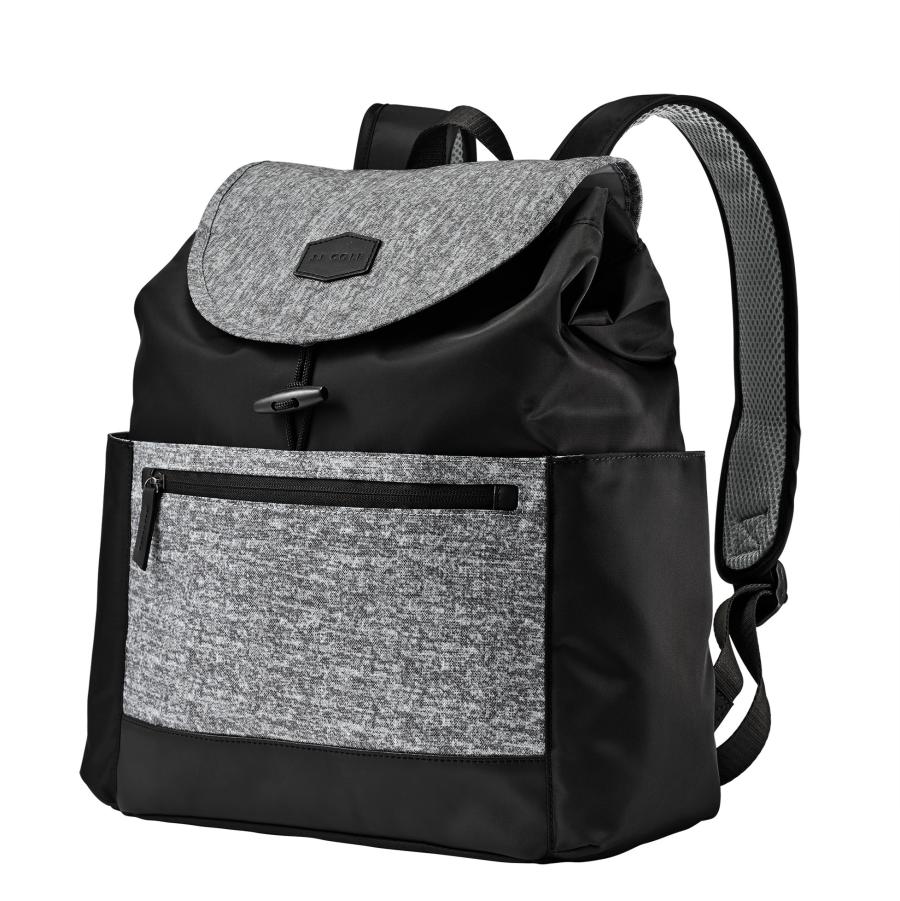 JJ Cole Mezona Cinch Top Backpack Diaper Bag Black Asphalt Toys