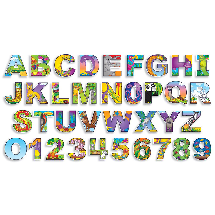 Illustrated Alphabet & Numbers Bulletin Board Fat Brain Toys
