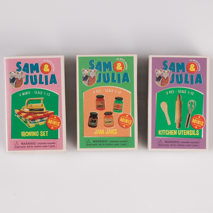 The Mouse Mansion Mini Matchboxes with Miniature Kitchen Items