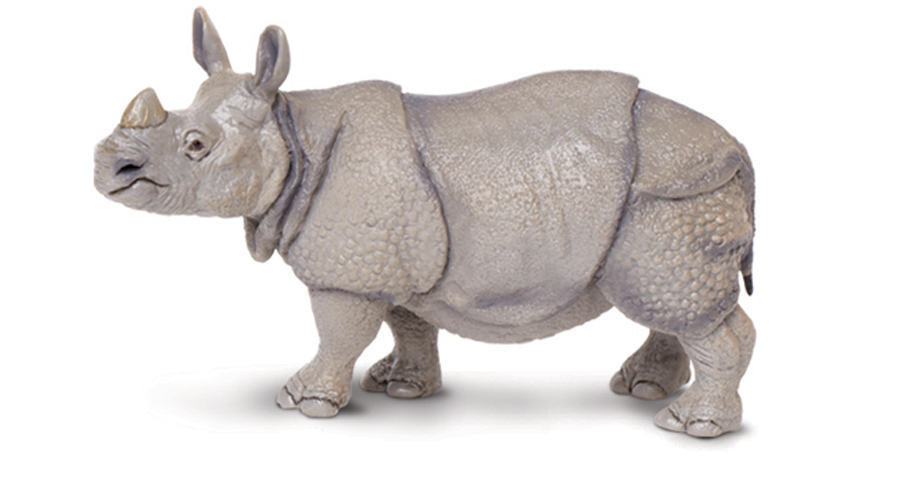 Wild Safari Indian Rhino - - Fat Brain Toys