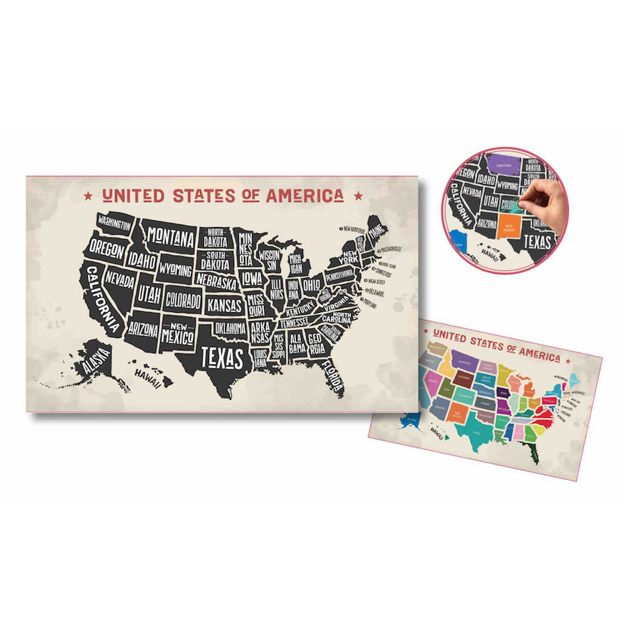 Scratch Off USA Tracker Map - Str039