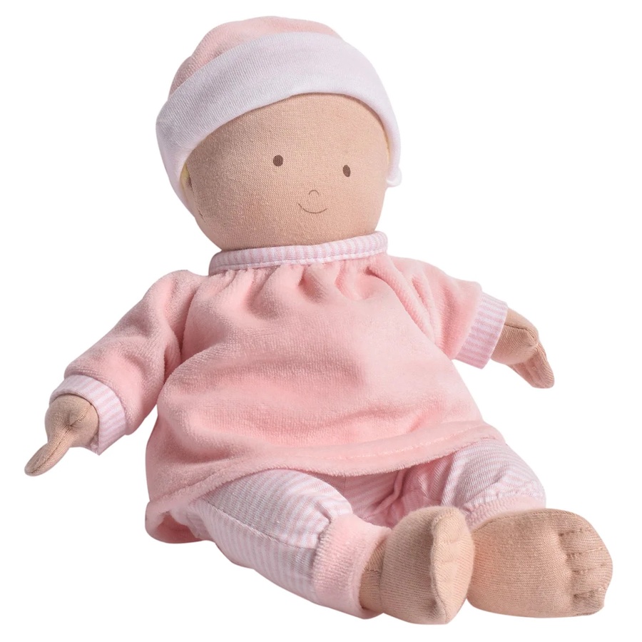 Cherub Baby Girl In Pink Dress - 12.5 Inch - - Fat Brain Toys