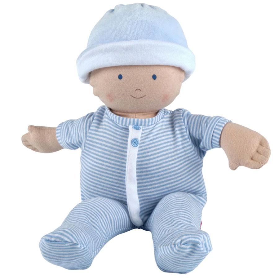 Cherub Baby Boy In Blue Outfit - 12.5 Inch - - Fat Brain Toys