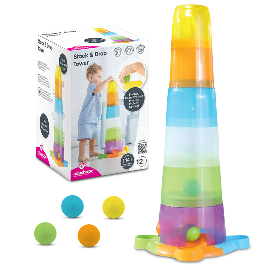 Stack & Drop Tower - - Fat Brain Toys