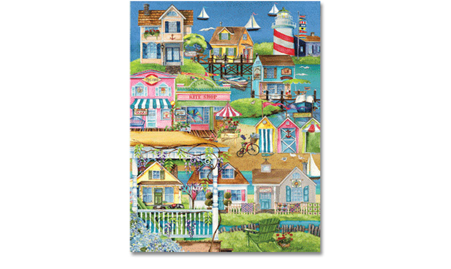 Pastime Puzzles Village By The Sea 500 pc Fat Brain Toys