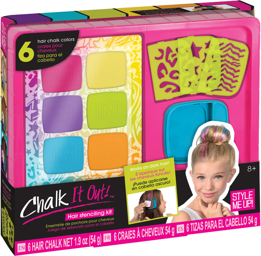 Chalk It Out Hair Stenciling Kit Fat Brain Toys