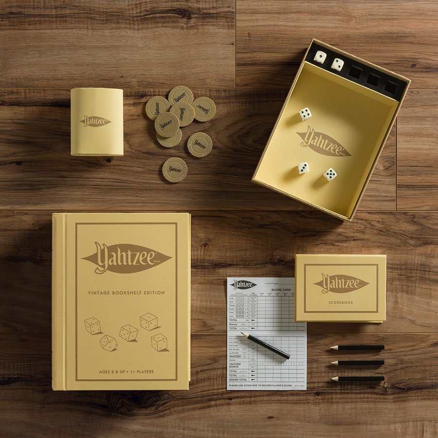 Vintage Bookshelf Edition Yahtzee Fat Brain Toys