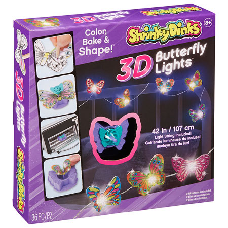 Shrinky Dinks 3D Butterfly Lights
