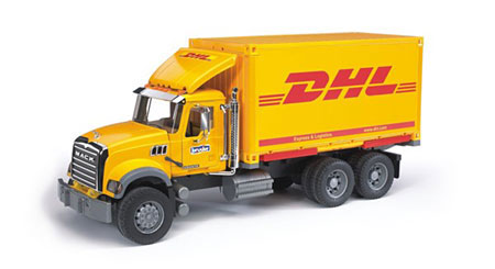 Bruder Dhl Truck With Trailer MACK Granite DHL Truck Fat Brain Toys