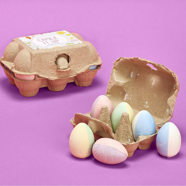 Chalk It Up Set of 6 Two-Tone Egg Chalk - Best for 3 year olds