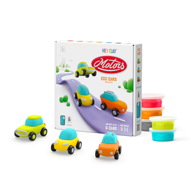 Hey Clay - Eco Cars Air-Dry Clay - Best Arts & Crafts for Ages 3 to 7