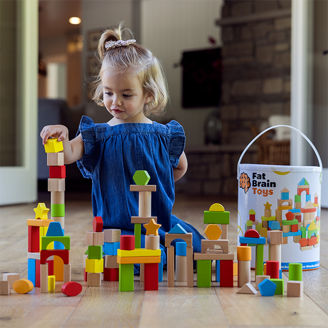 large wooden building blocks for children