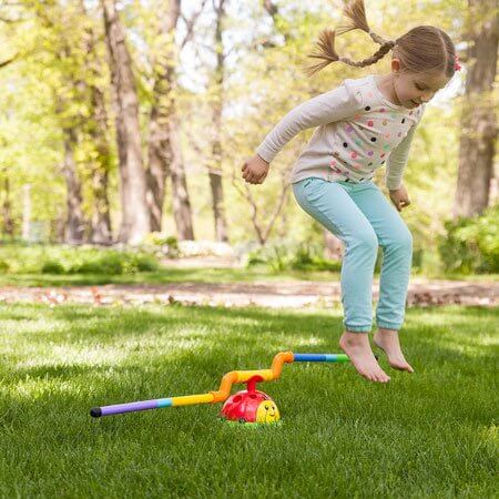 Jump & Spin Children Wheel Skipping Stick Toy Kids outdoor sports game 