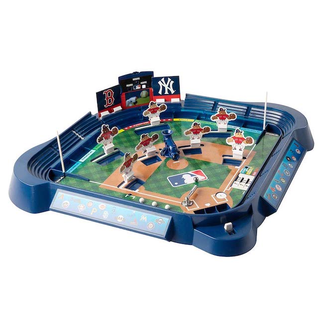 Pinball board game of baseball toys skill and Highlights for Children 