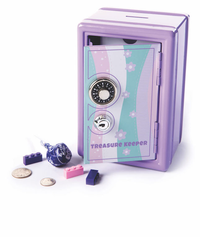 Kids Mini Metal Cash Coin box Treasure Lock Box Piggy Bank 7 colors to choose 