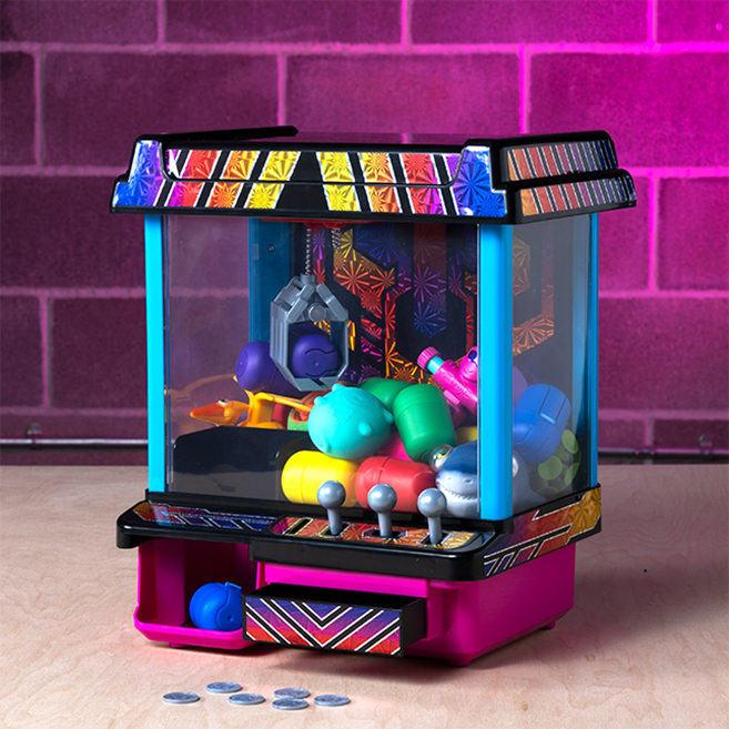 A colorful crane game toy