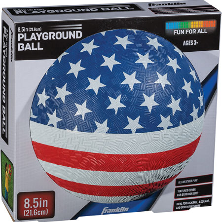 Red White and Blue 8.5 in. Kickball - - Fat Brain Toys