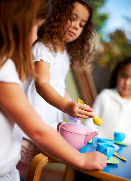 Recycled plastic tea set deals