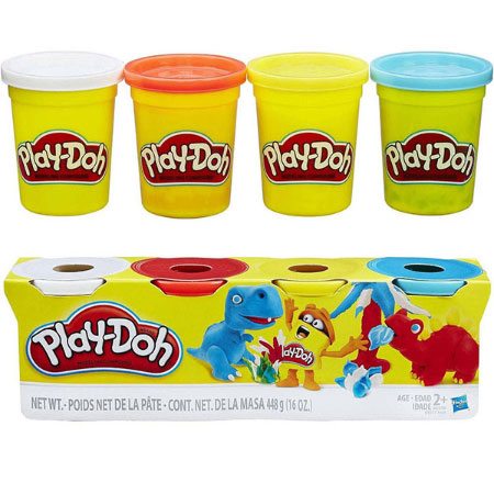 Play-Doh Classic Colors White, Red, Yellow Blue 16 Ounce 4-Pack