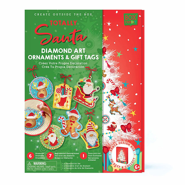 Handstand Kitchen Totally Santa Diamond Art Ornaments & Gift Tags