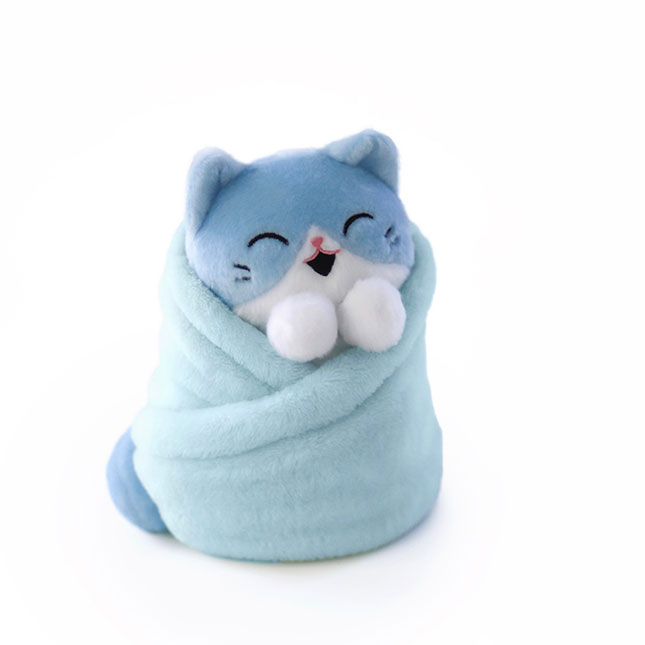 plush blue cat