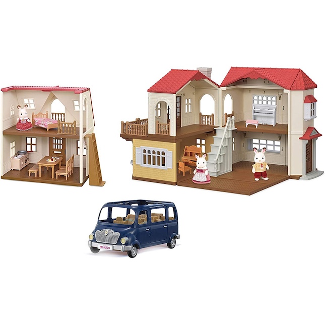 Calico Critters Red Roof Grand Mansion Gift Set Fat Brain Toys