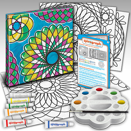 spirograph with paint
