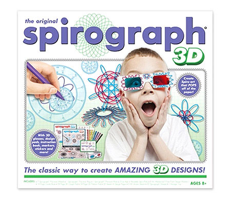  Spirograph 3D - The Classic Way to Make Amazing 3D Designs -  See Your Designs Pop Off The Page! - Ages 8+ : Toys & Games