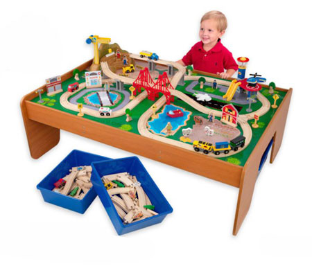 Ride Around Town Train Table & Set - - Fat Brain Toys