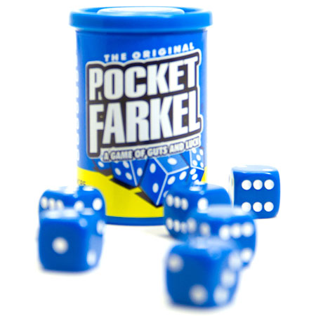 Details about   New Pocket Farkel The Original With Game Tin Cardinal Dice Game Of Guts & Luck