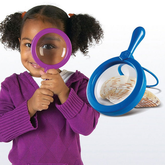 6 x Jumbo Children's Magnifying Glasses By Learning Resources with Stand 
