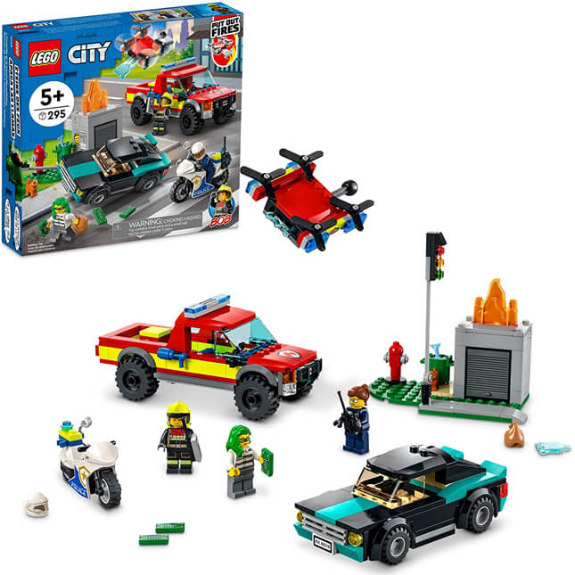 Aan het water Integraal Partina City LEGO City Fire - Fire Rescue & Police Chase - Best for Ages 5 to 10