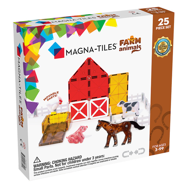 Magna-Tiles Farm Animals - 25 pc - Best for Ages 3 to 8