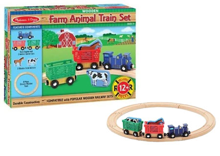 Wooden Zoo Animal Magnetic Train Set 