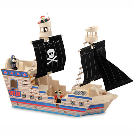 Deluxe Pirate Ship Play Set - - Fat Brain Toys