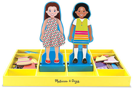 Chloe & Zoe - Magnetic Dress Up - - Fat Brain Toys