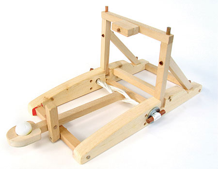 DIY Truck Catapult Building Kit for Kids Yellow Wood Construction Toy